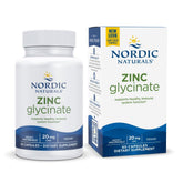 Nordic Naturals Zinc Glycinate bottle and capsules for daily wellness.