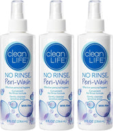 No-Rinse Peri-Wash 8oz bottle front view for quick, rinse-free cleansing