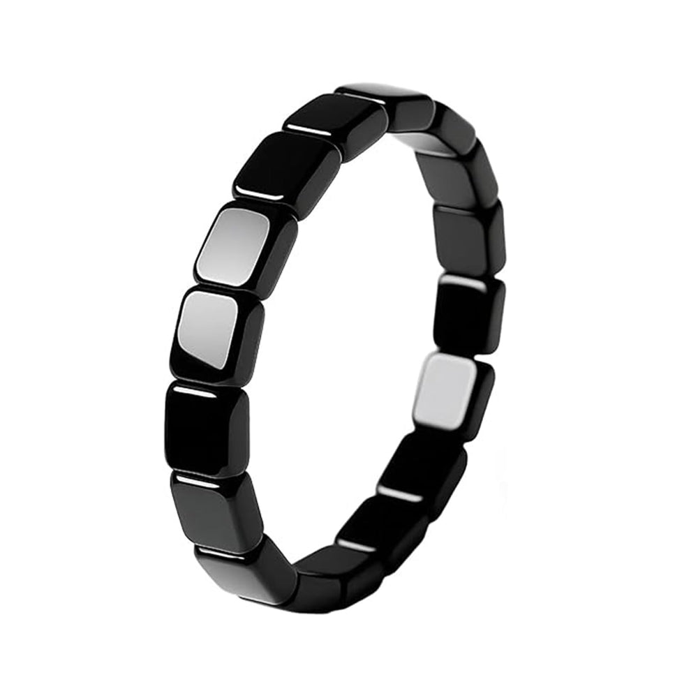 NORLSO hematite bracelet close-up showing natural texture for bold daily wear
