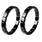 NORLSO hematite bracelet for men with beaded stretch, ideal for daily wear.