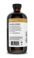 Norm's Farms pure elderberry syrup ingredients—honey, cinnamon, cloves—packaged in glass for freshness.