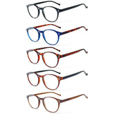 NORPERWIS 5-pairs reading glasses set showcases versatile colors for different outfits.