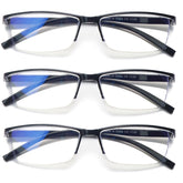 Gafas Norperwis lectura hombre negro, vista frontal, mejora claridad de lectura.
