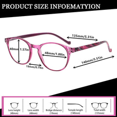 NORPERWIS purple spring hinge glasses for flexible all-day wear