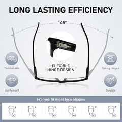 NORPERWIS reading glasses range of diopters for customized up-close clarity.