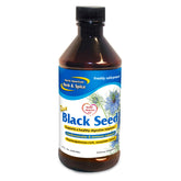 North American Herb & Spice black seed oil bottle for daily use and potential digestive support.