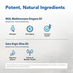 Front view of Oreganol P73 two-pack for convenient Mediterranean sourced oregano oil