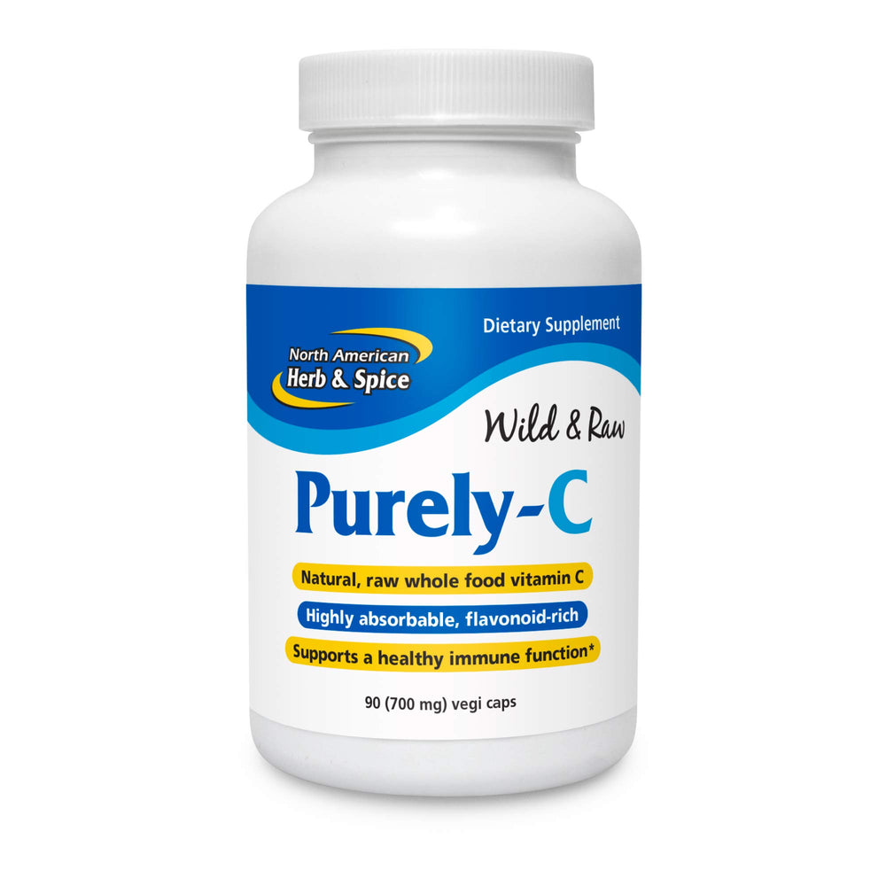 North American Herb & Spice Purely-C 90 capsules bottle for daily immune support