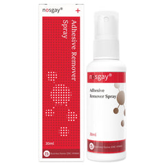 Nosgay adhesive remover spray application promotes painless, easy removal of adhesives.