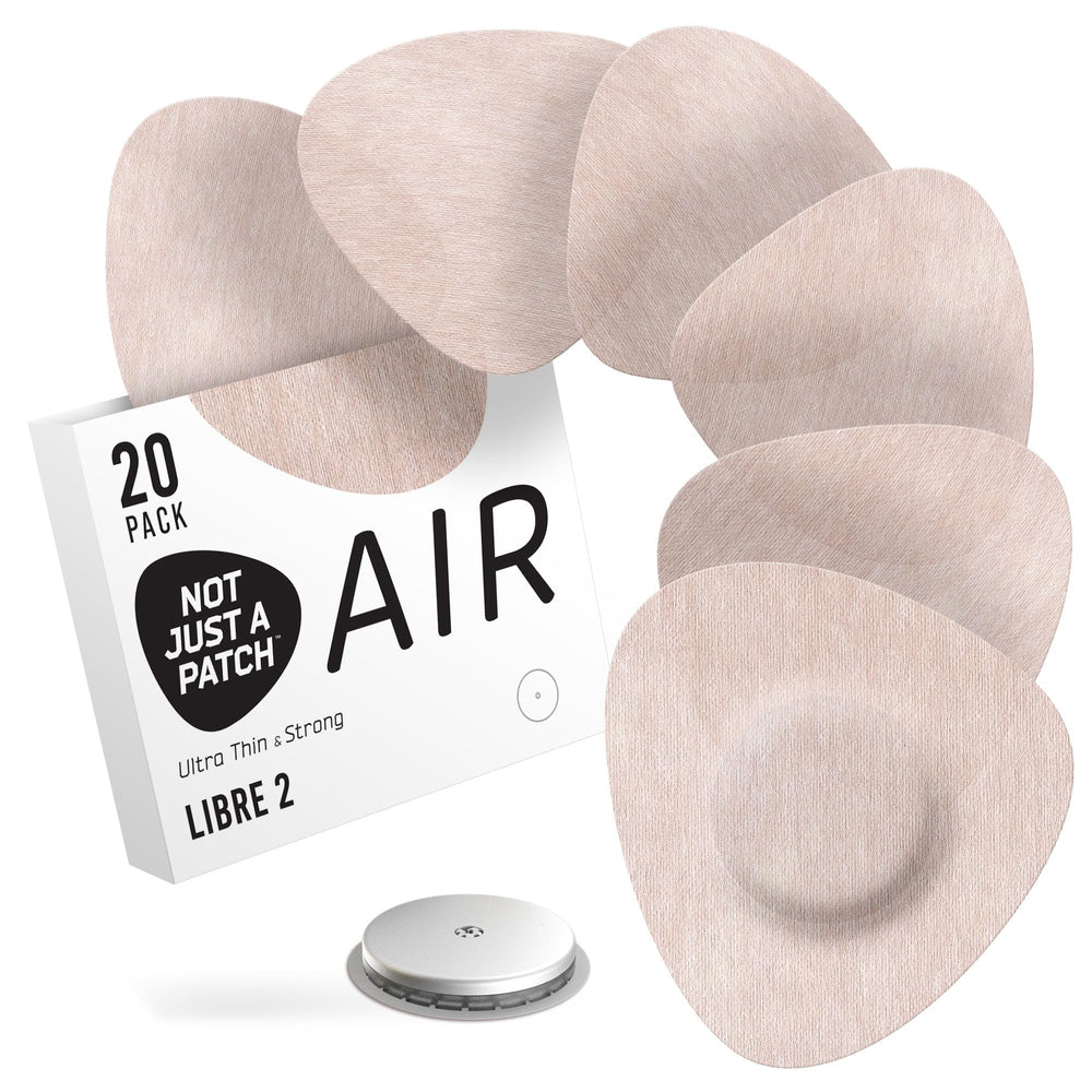 Not Just A Patch Air Freestyle Libre 2 cover on skin provides breathable, low-profile protection.