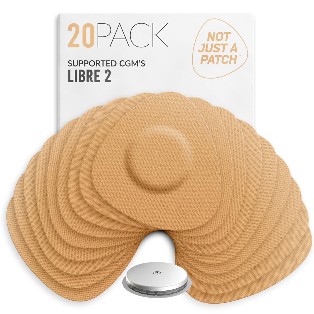 Not Just A Patch Freestyle Libre 2 sensor cover on skin for secure wear.