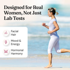 Nourished AndroEase Plus label close-up, vegan and allergen-free