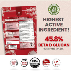 Nourishing Nutrients mushroom powder stirred into tea as a soothing beverage option.