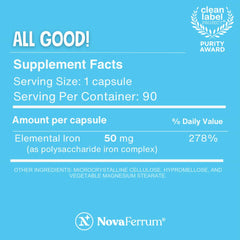 NovaFerrum All Good vegan and gluten-free certified capsules