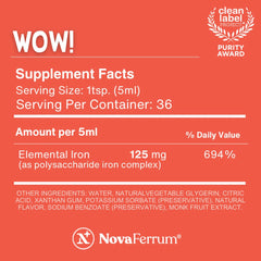 NovaFerrum Wow liquid dispense supports convenient iron supplementation