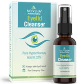 NOVEHA Eyelid Cleanser bottle pour for quick, no-rinse eyelid cleansing.