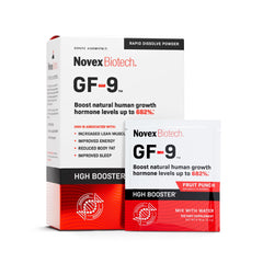 Novex Biotech GF-9 Rapid Dissolve Powder tub front, ideal for daily vitality support.