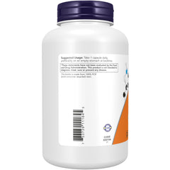 NOW Foods 5-HTP capsules close-up show vegan capsules and smooth coating.