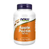 NOW Foods Apple Pectin bottle front, highlighting 700 mg per capsule for digestive support
