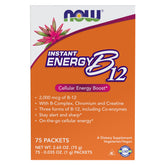 NOW Foods B-12 Instant Energy packet closeup for quick morning boost