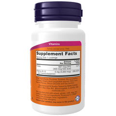 NOW Foods B-12 lozenge dissolves on tongue for convenient daily use