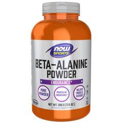 NOW Foods Beta-Alanine powder bottle for endurance during workouts