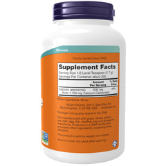 NOW Foods Calcium Carbonate powder with scoop for easy daily calcium dosing.