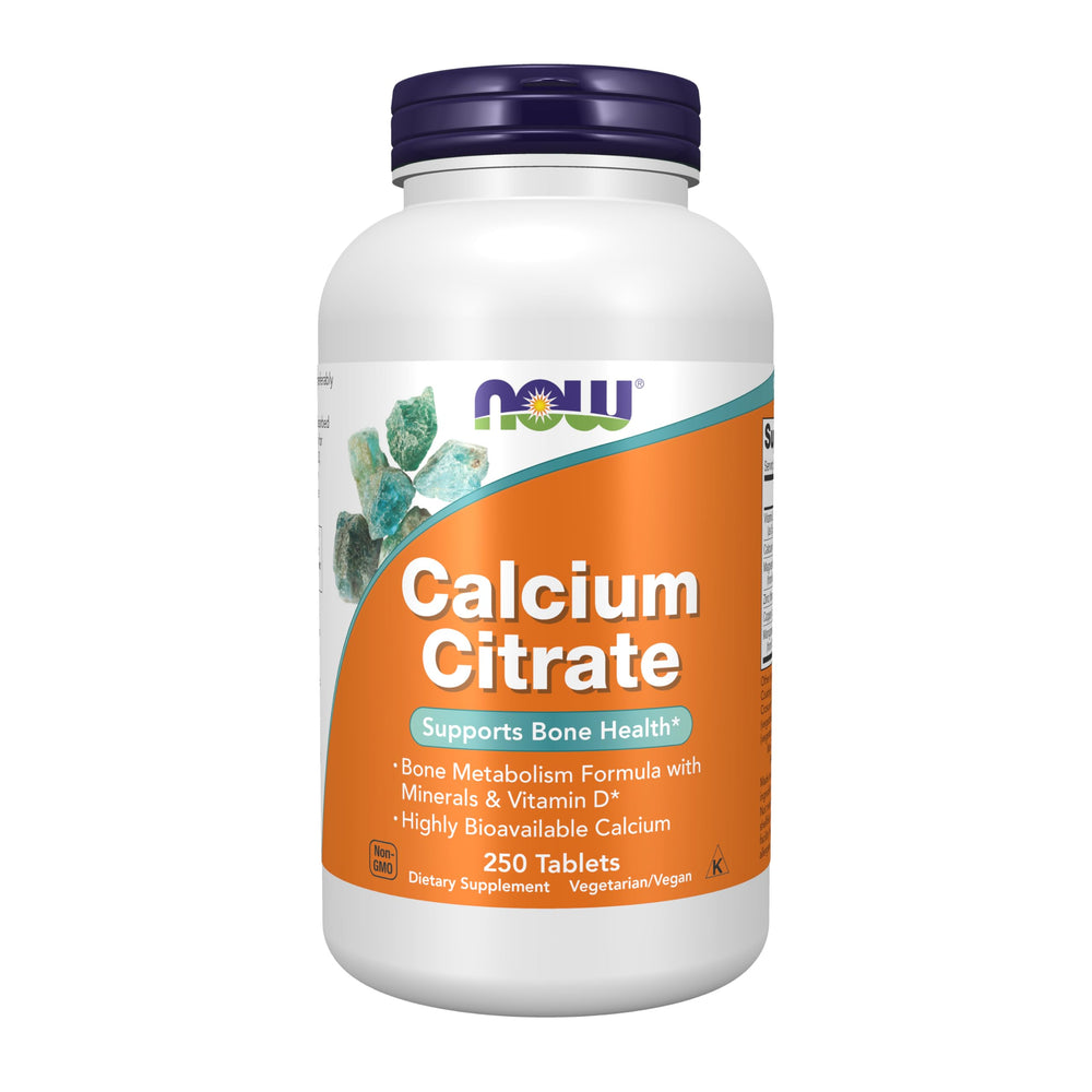 NOW Foods Calcium Citrate with Vitamin D tablets – easy absorption for bone support.