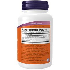 NOW Foods CardioAid-S Plant Sterol Esters with Fish Oil softgels showing combined plant sterols and omega-3s.