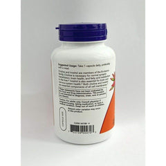 NOW Foods Choline and Inositol bottle cap close-up shows secure seal