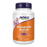 NOW Foods Chondroitin sulfate 600 mg bottle front supports joint mobility and comfort