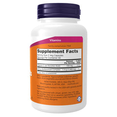 NOW Foods Citrus Bioflavonoids 700mg label detail highlighting vitamin C synergy.