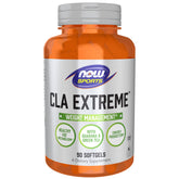 NOW Foods CLA Extreme bottle front shows active lifestyle support with CLA, guarana, and green tea.