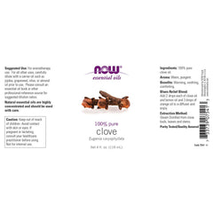 NOW Foods Clove Oil dropper for precise diffusion.