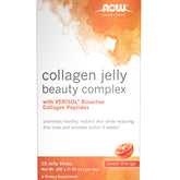 NOW Foods Collagen Jelly Beauty Complex bottle with orange flavor for skin support and easy daily use