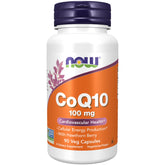 NOW Foods CoQ10 bottle for daily energy support and heart-friendly routines.