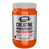 NOW Foods Creatine Monohydrate powder bottle for quick energy during workouts