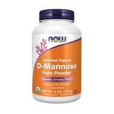 NOW Foods D-Mannose Powder bottle shows convenient daily use for urinary tract support