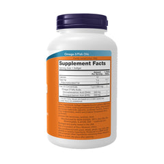 NOW Foods DHA-500 softgels close-up showing enteric coating.