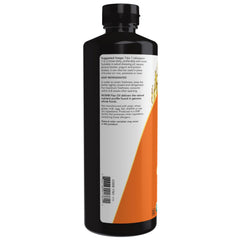 NOW Foods flax seed oil bottle pour cap enables easy dispensing with meals.