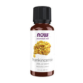 NOW Foods Frankincense Oil Blend bottle pour for a calming aromatherapy session.
