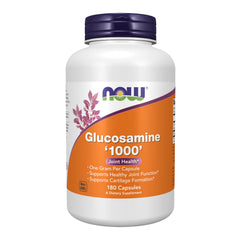 NOW Foods Glucosamine 1000 bottle front promotes joint support