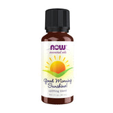 NOW Foods Good Morning Sunshine bottle pour showing citrus aroma for diffuser use
