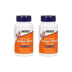 NOW Foods Grape Seed Extract bottle highlights concentrated polyphenols for daily use.