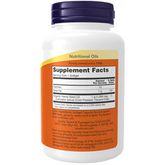 NOW Foods hemp seed oil softgels pour illustrates easy dosing for omega balance