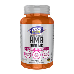 NOW Foods HMB 1000 mg tablets bottle-front for athletic recovery potential