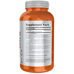 NOW Foods Kre-Alkalyn Creatine bottle back showing ingredients and usage notes