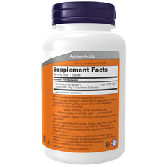 NOW Foods L-Carnitine 1000 mg tablets bottle promotes convenient daily supplementation