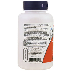 NOW Foods L-Methionine 500 mg label highlighting product details and usage tips