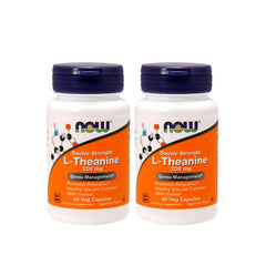 NOW Foods L-Theanine 200 mg capsule close-up highlighting calm focus potential